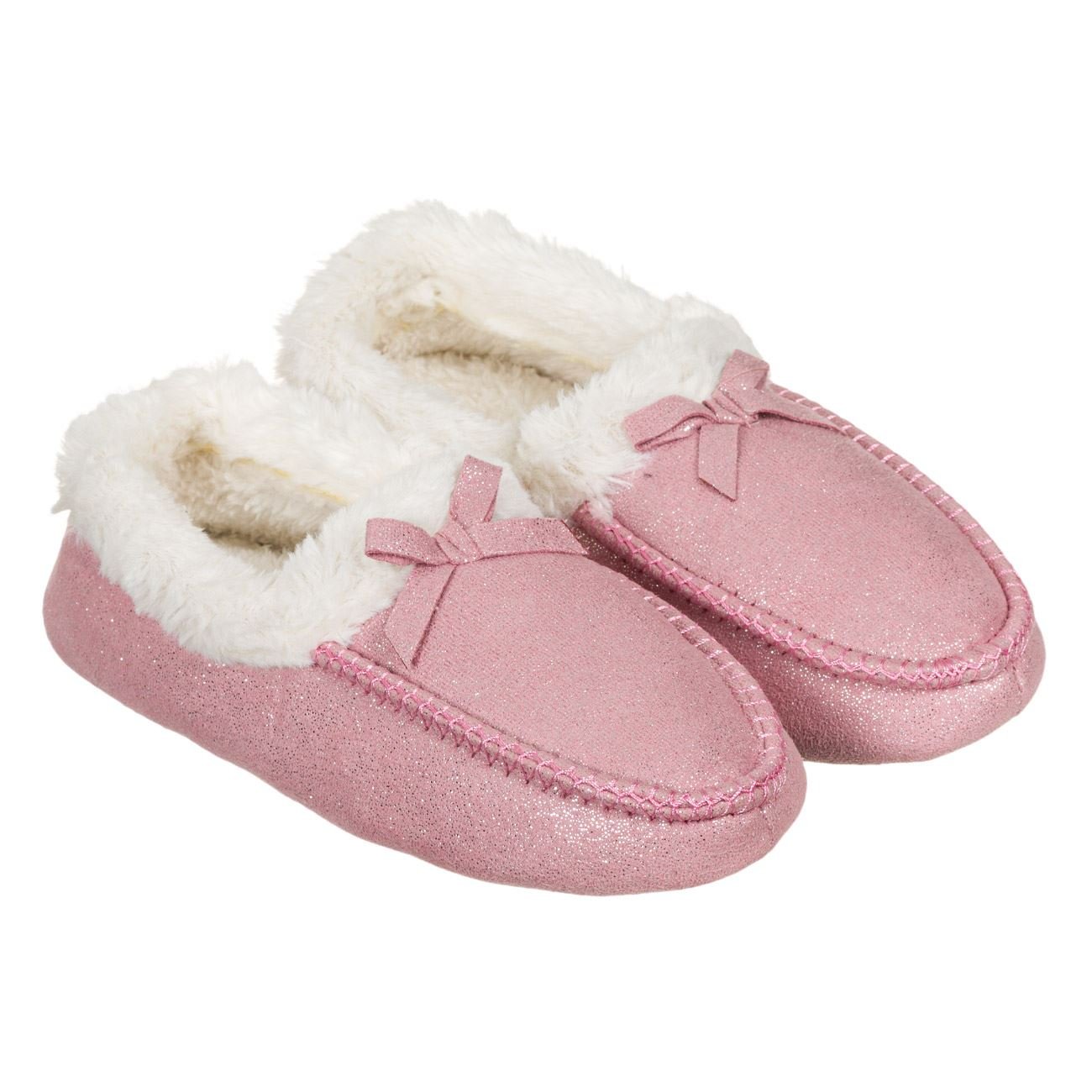 Papuci Imblaniti, New Line, Model cu Fundita, Marime 36-40, Roz/Alb