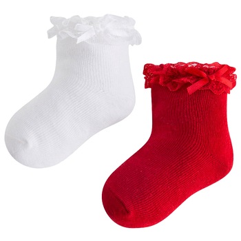 Sosete, Mayoral, fetite, rosu/alb Sosete, Mayoral, fetite, rosu/alb