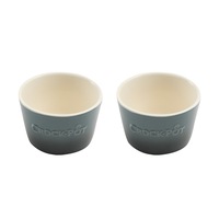 Set forme de copt Ramekin, Crock-Pot, ceramica, 2 buc, gri
