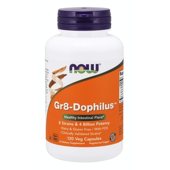Supliment alimentar Now Foods GR-8 Dophilus Probiotice, 120 Capsule Supliment alimentar Now Foods GR-8 Dophilus Probiotice, 120 Capsule