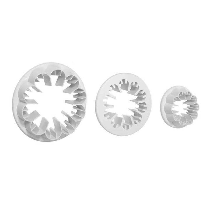 Set decupatoare fondant Garoafa PME, 3 buc
