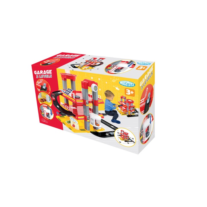 3 szintes garázs helikopter-repülőtérrel, Mochtoys