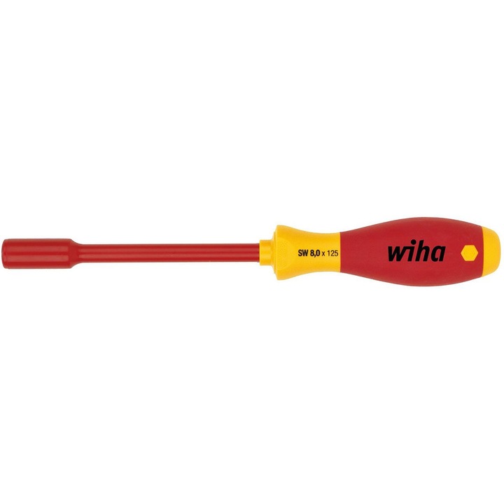 Surubelnita tubulara, izolata 1000 V CA, WIHA SoftFinish electric, 7 x 125 mm