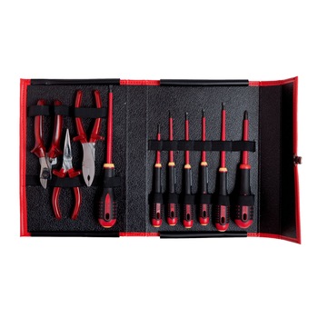 Trusa scule izolate, Bahco, pentru electricieni, 10 piese Trusa scule izolate, Bahco, pentru electricieni, 10 piese