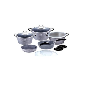 Set Oale si tigai marmorate 13 piese Gray Stone Berlinger Haus BH 6176 Set Oale si tigai marmorate 13 piese Gray Stone Berlinger Haus BH 6176