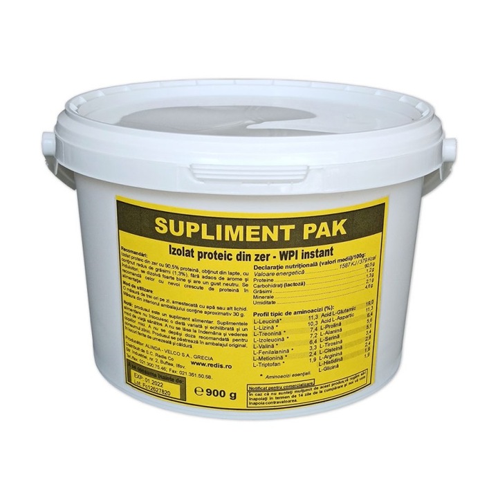 Supliment nutritiv, izolat proteic din zer, WPI instant, 900 gr