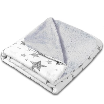 Paturica dubla pufoasa cu doua fete 100x78 cm Kidizi Fluffy Magic Stars Grey Paturica dubla pufoasa cu doua fete 100x78 cm Kidizi Fluffy Magic Stars Grey