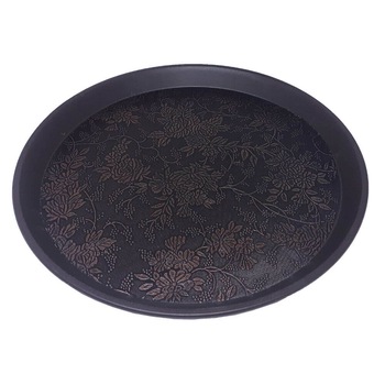 Tava Rotunda 03, 40 cm, Model Floral, Maro Tava Rotunda 03, 40 cm, Model Floral, Maro