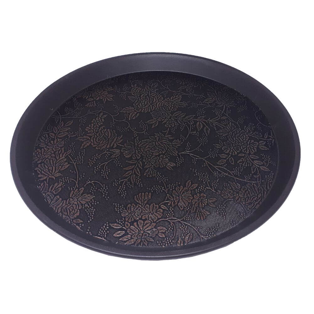 Tava Rotunda 01, 30 cm, Model Floral, Maro