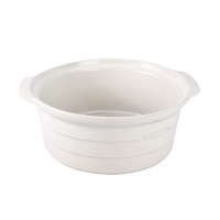 Bol ceramic mare cuptor cu manere Pyrex, alb, 24 cm