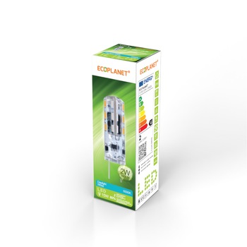 Bec LED Ecoplanet G4, 12V, 2W (15W), 170 LM, A+, lumina rece 6500K, Mat Bec LED Ecoplanet G4, 12V, 2W (15W), 170 LM, A+, lumina rece 6500K, Mat