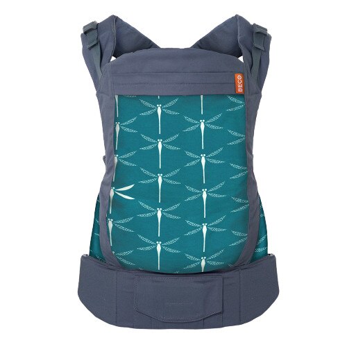 Marsupiu Toddler Dragonfly, Beco, Bumbac, Gri/Turcoaz, 1+ ani