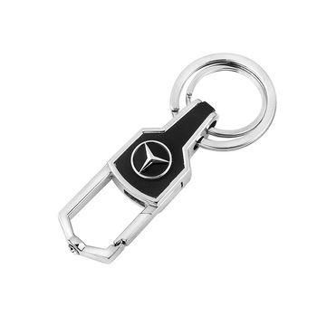 Breloc cu logo-ul Mercedes, Silver Flame, AS0501, Argintiu/Negru, Piele naturala/metal Breloc cu logo-ul Mercedes, Silver Flame, AS0501, Argintiu/Negru, Piele naturala/metal