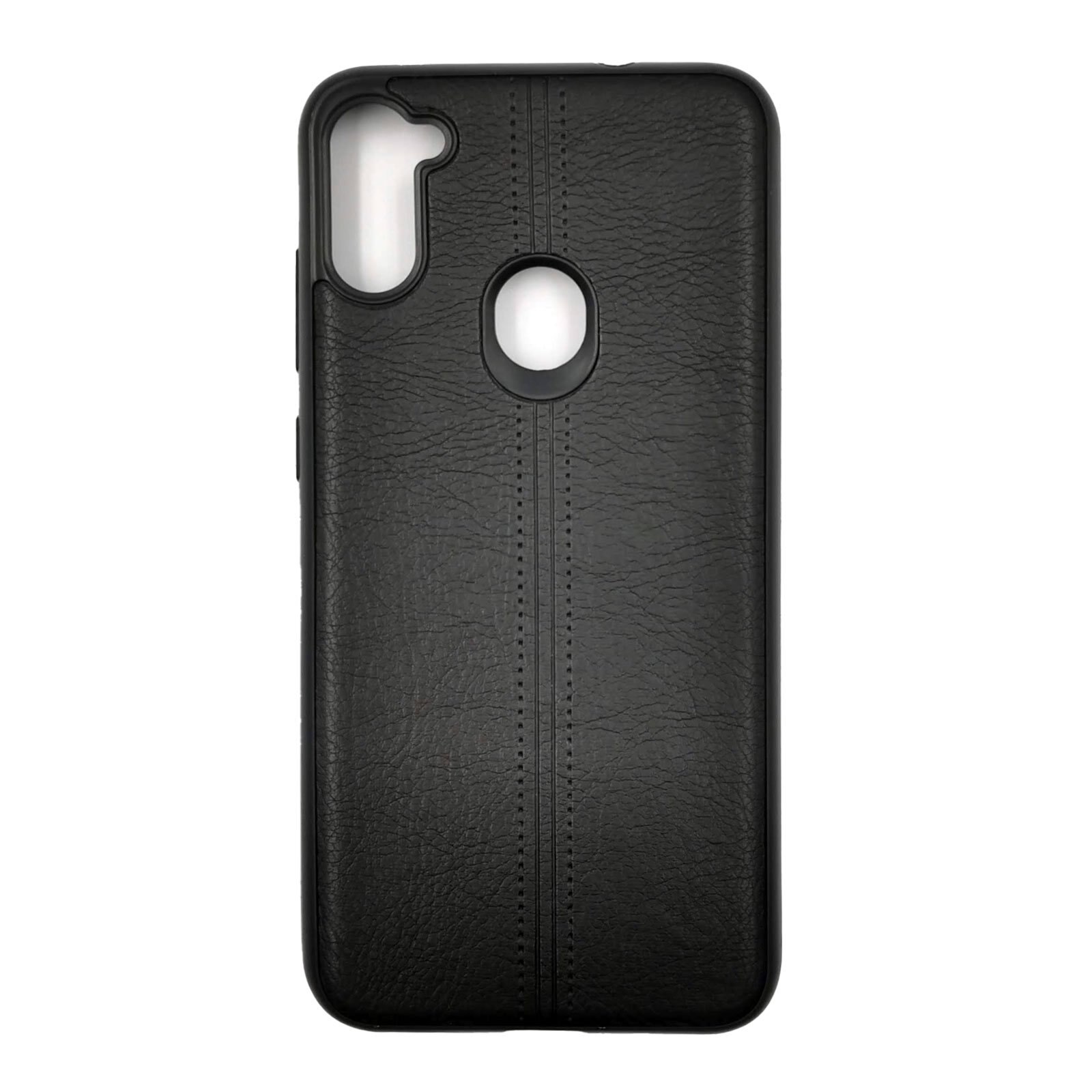 Husa Samsung Galaxy A11 model Stitches Leather Texture, Silicon, TPU Viceversa Negru