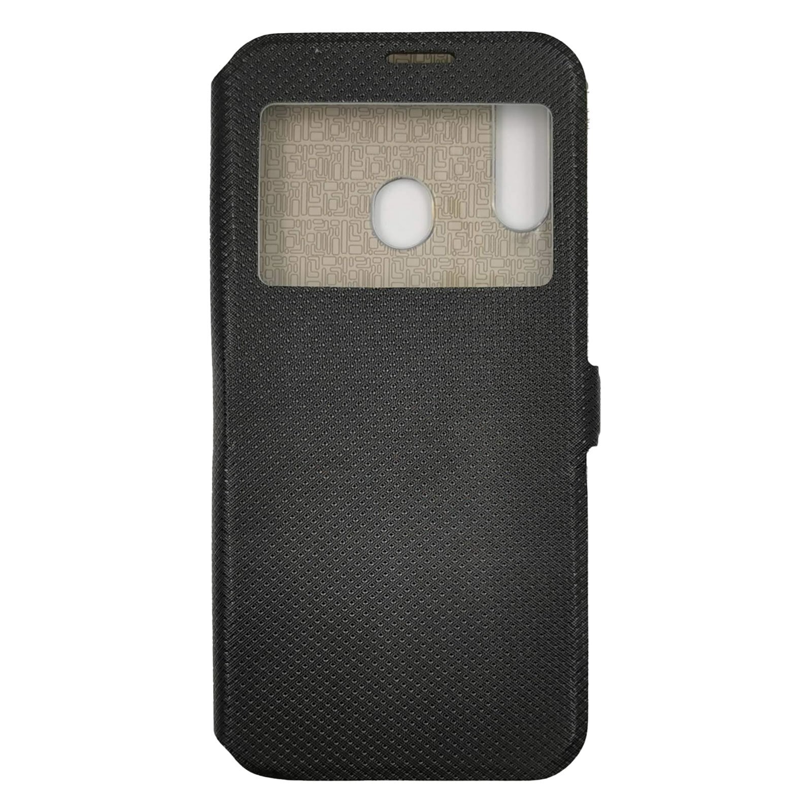 Husa Flip Carte Samsung Galaxy A20s model S-View cu Stand Telefon, Antisoc, Viceversa Negru