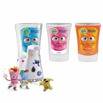 Set Dispenser Sapun Dettol Kids Aloe Vera + 2 Rezerve Sapun Grapefruit si Musetel Set Dispenser Sapun Dettol Kids Aloe Vera + 2 Rezerve Sapun Grapefruit si Musetel