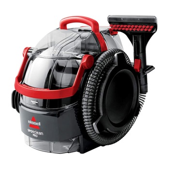 Aspirator cu spalare pentru covoare si tapiterii Spot Clean Pro, Bissell, Sistem patentat de 2-in-1 rezervoare, design compact, 750W, negru/rosu Aspirator cu spalare pentru covoare si tapiterii Spot Clean Pro, Bissell, Sistem patentat de 2-in-1 rezervoare, design compact, 750W, negru/rosu