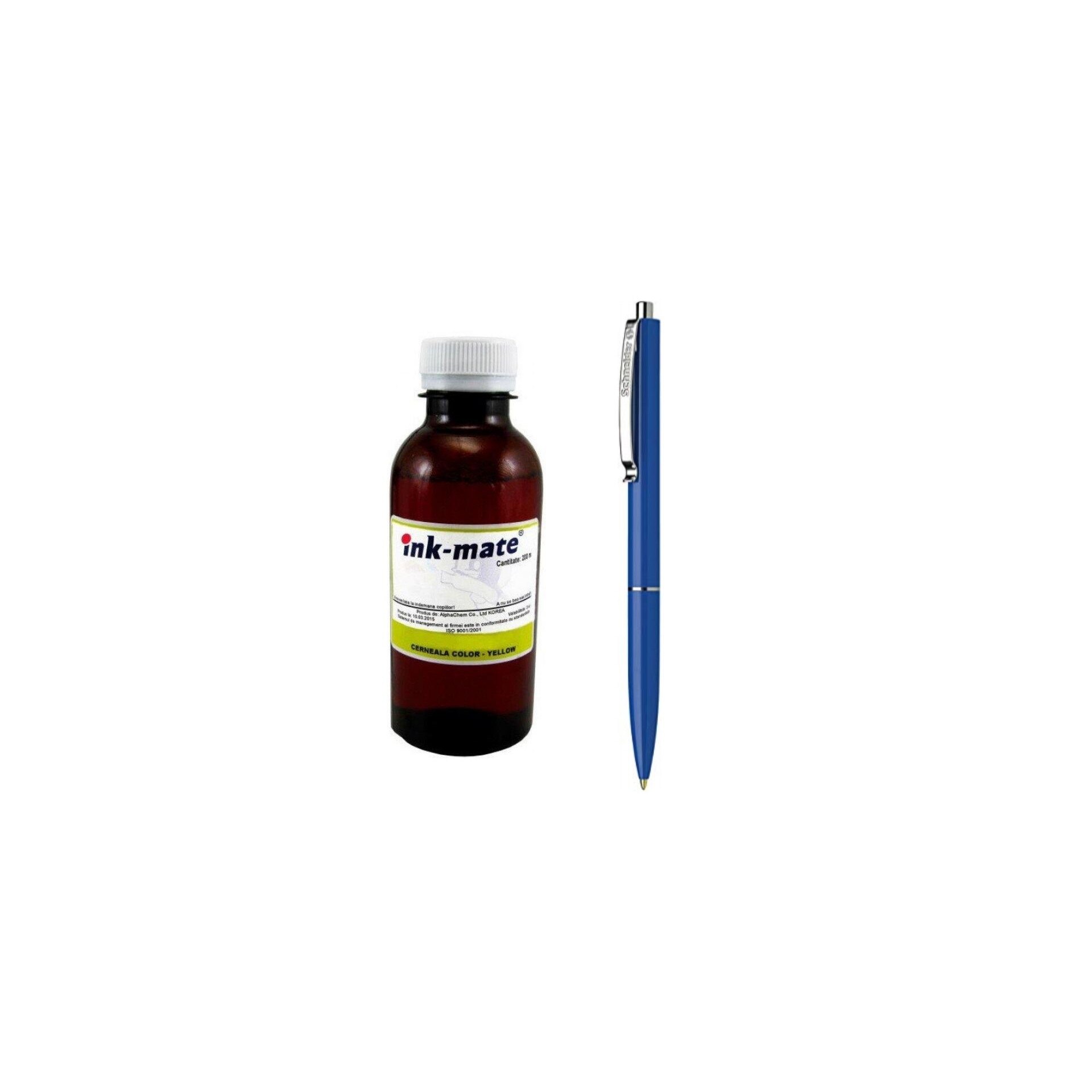 Flacon Refill Cerneala HP Yellow (655) CZ112AE 200ml Ink-Mate si Pix Schneider