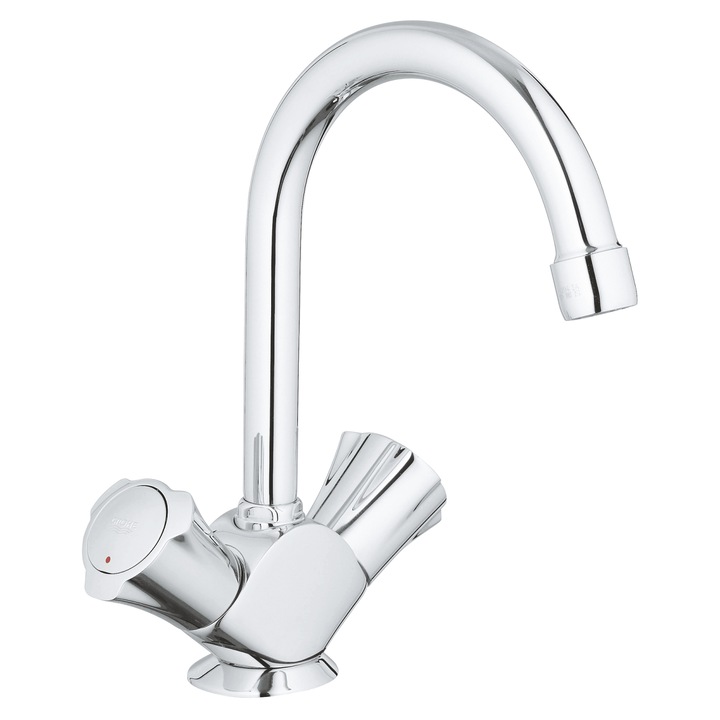 Смесител Grohe Costa L, За умивалник, Стоящ, Двуръкохватков, Месинг, Хром