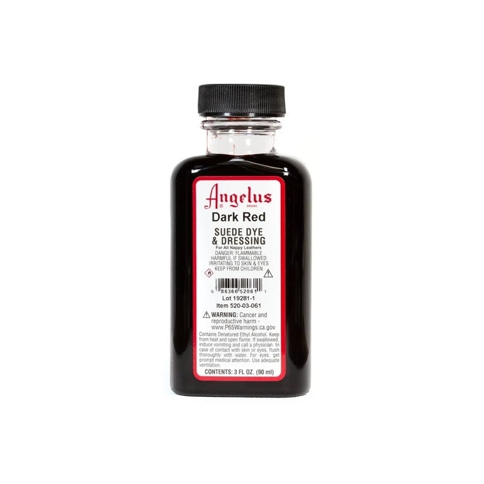 Vopsea pentru piele intoarsa Angelus, Dark Red 90 ml