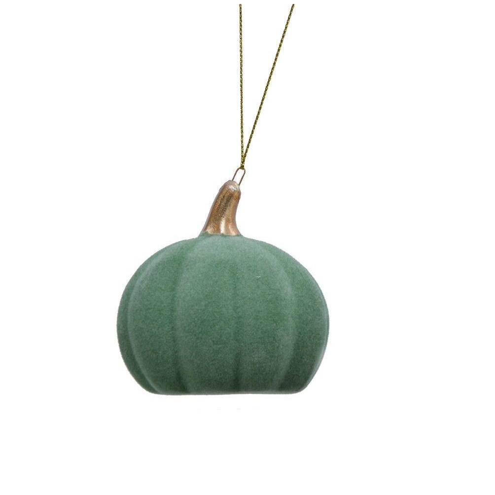 Ornament cu agatatoare, dovleac, ceramica, 7 cm