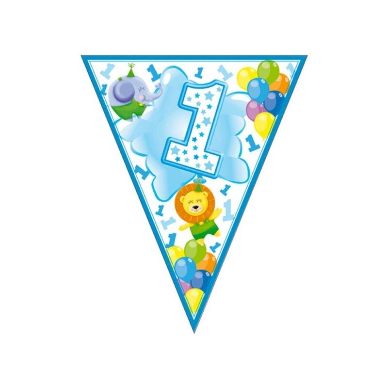 Banner fanioane animalute 1st birthday bleu - 3.6 m, Radar 54194