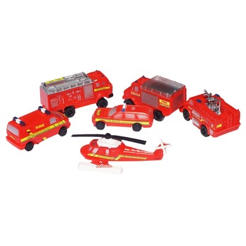 Masinute pompieri, Amscan, Set 6 buc Masinute pompieri, Amscan, Set 6 buc