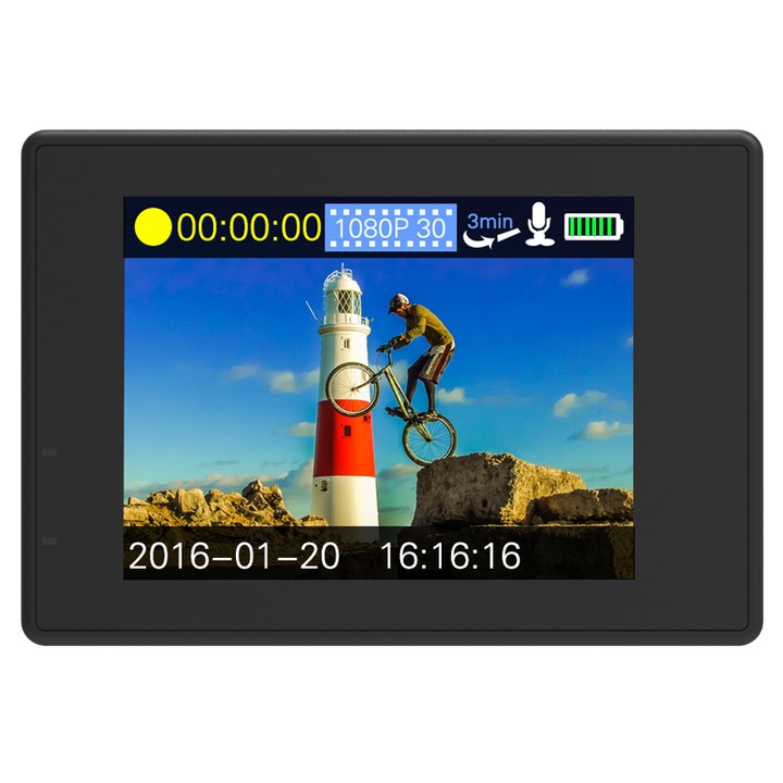 Camera Video Sport SJCAM SJ4000WIFI, WIfI, Full HD 1080, 12MP, Argintiu