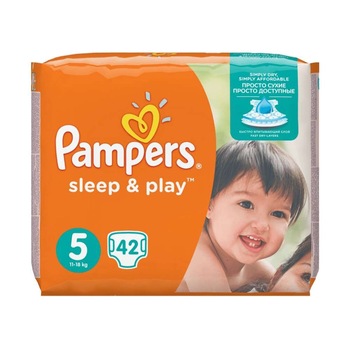 Scutece Pampers Sleep&Play 11-16kg Junior 5 (42buc) Scutece Pampers Sleep&Play 11-16kg Junior 5 (42buc)