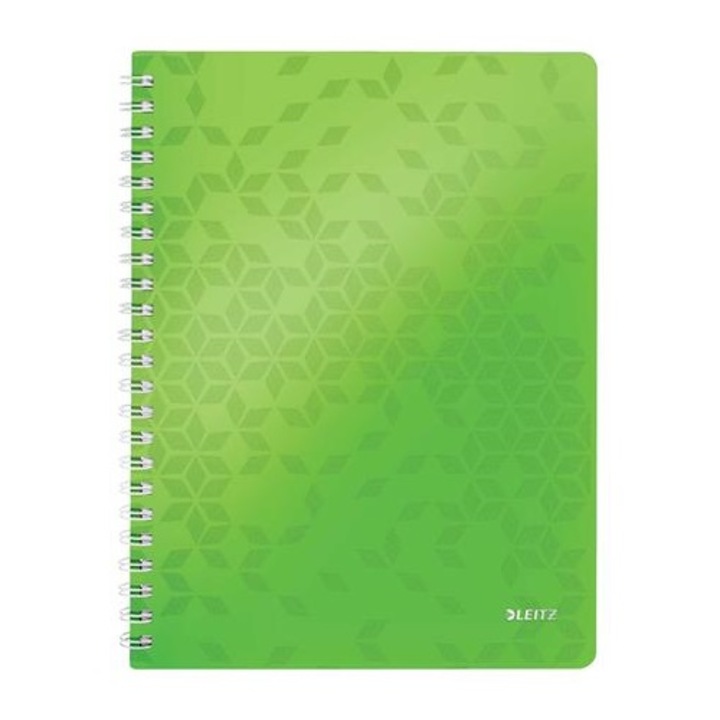 Caiet cu spirala, Leitz, A4, Dictando, 80 pagini, Verde
