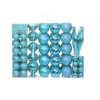 Set ornamente de brad Timeless Tools, 112 piese, Turcoaz