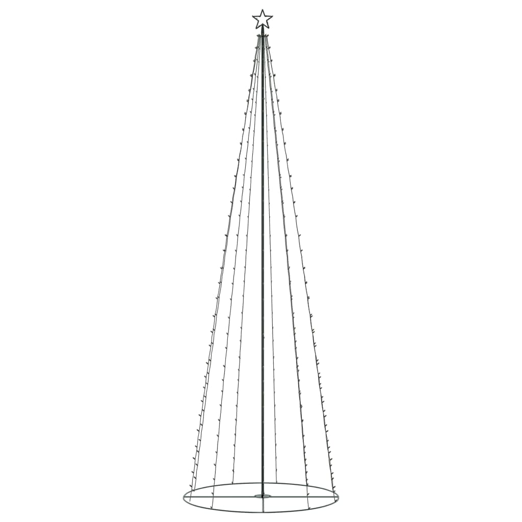 Brad de Craciun, conic cu 330 LEDuri, vidaXL, 100 x 300 cm, Alb cald