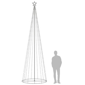 Brad de Craciun, conic cu 752 LEDuri, vidaXL, 160 x 500 cm, Alb cald Brad de Craciun, conic cu 752 LEDuri, vidaXL, 160 x 500 cm, Alb cald
