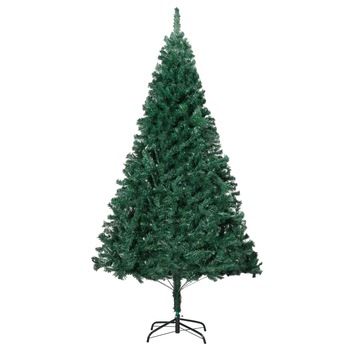 Brad artificial de Craciun, cu ramuri groase, vidaXL, PVC, 125x240 cm, Verde Brad artificial de Craciun, cu ramuri groase, vidaXL, PVC, 125x240 cm, Verde