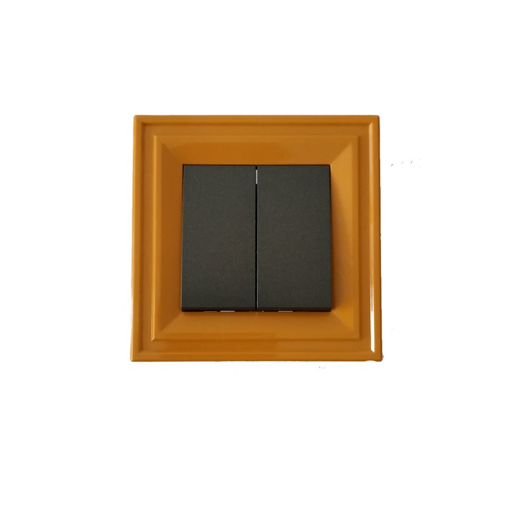 Ключ двоен LB Light Classic, графитено черен, с оранжева рамка