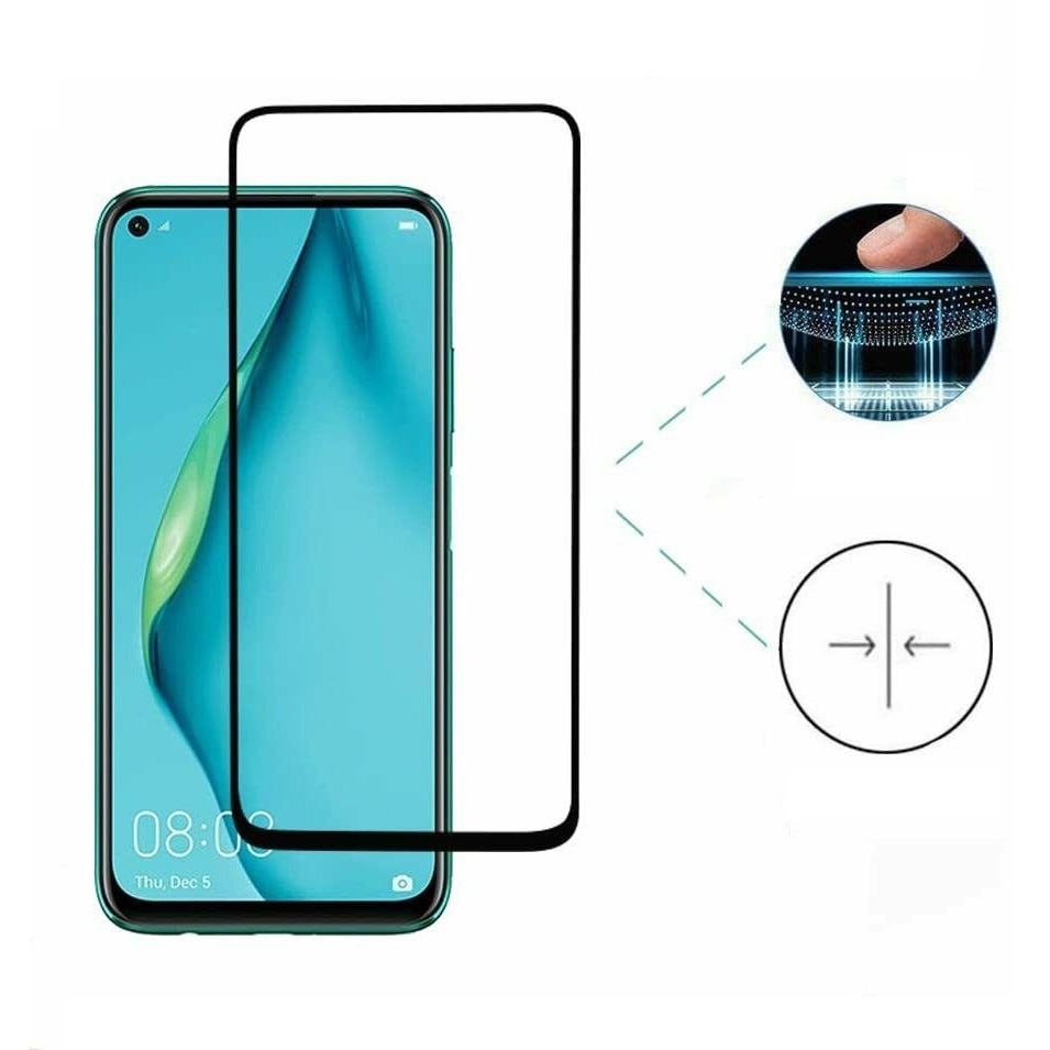 Folie protectie Premium Huawei P 40 Lite Full Cover Black 6D, Full Glue, Sticla securizata Clear Black AntiShock