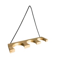 Suport suspendat 3 ghivece, Woodly, Felix Triple, Lemn natur, 30x9x26 cm