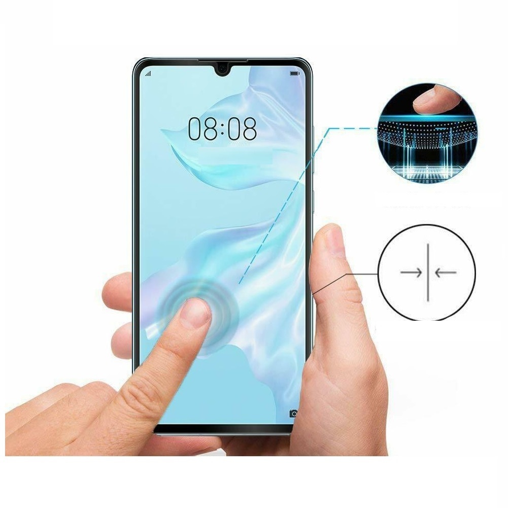 Folie protectie Premium Huawei P 30 Lite Full Cover Black 6D, Full Glue, Sticla securizata