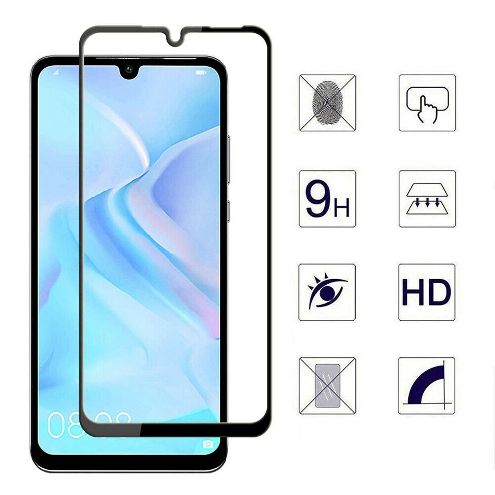 Folie protectie Premium Huawei P 30 Lite Full Cover Black 6D, Full Glue, Sticla securizata