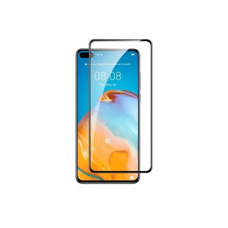 Folie protectie Premium Huawei P 40 Full Cover Black 6D, Full Glue, Sticla securizata