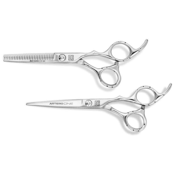 Set 2 foarfece profesionale de tuns/filare Artero One, 15 cm, Otel, Argintiu