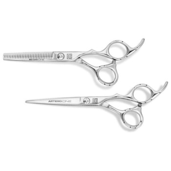 Set 2 foarfece profesionale de tuns/filare Artero One, 15 cm, Otel, Argintiu Set 2 foarfece profesionale de tuns/filare Artero One, 15 cm, Otel, Argintiu