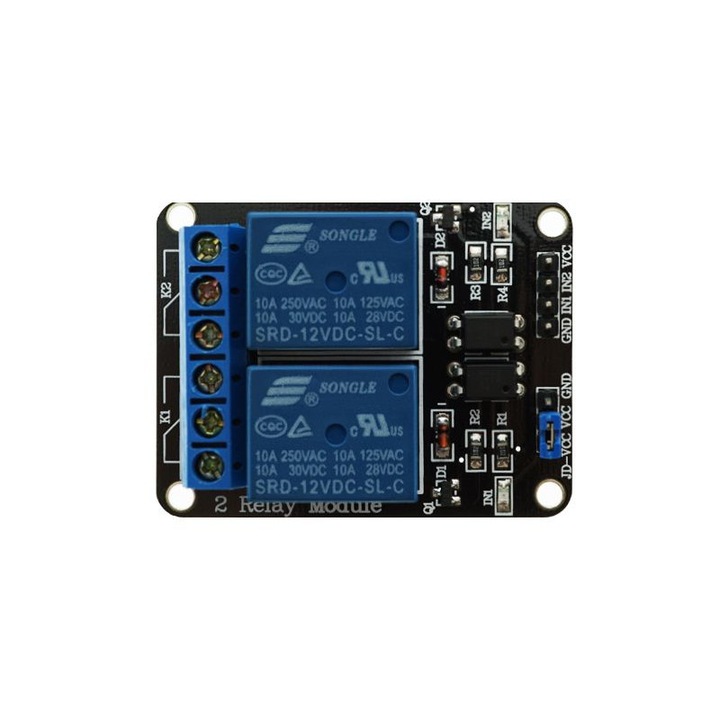 Модул 2 реле 12V (тригер за ниско ниво) OKY3012-4