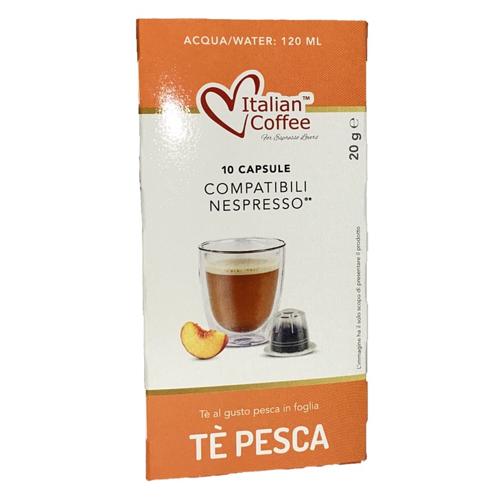 Set 10 capsule CEAI DE PIERSICI compatibile Nespresso, ITALIAN COFFEE