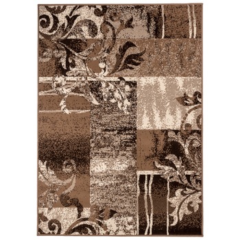 Covor Patchwork Cratombus, Maro/Gri, 160x230 cm, C02-0201107 Covor Patchwork Cratombus, Maro/Gri, 160x230 cm, C02-0201107