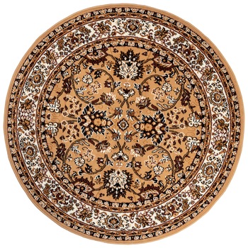 Covor Oriental & Clasic Kilofa, Maro/Bej/Alb, 160x160 cm, C13-0201134 Covor Oriental & Clasic Kilofa, Maro/Bej/Alb, 160x160 cm, C13-0201134