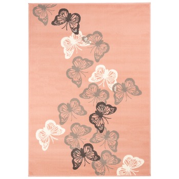 Covor Copii & Tineret Grip, Roz/Gri/Alb, 60x110 cm, C05-0201128 Covor Copii & Tineret Grip, Roz/Gri/Alb, 60x110 cm, C05-0201128