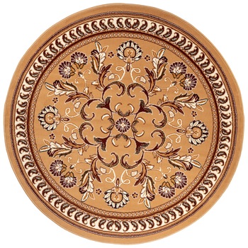 Covor Floral Aspento, Maro/Bej, 160x160 cm, C13-020196 Covor Floral Aspento, Maro/Bej, 160x160 cm, C13-020196