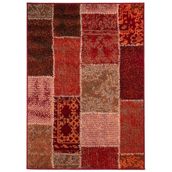 Covor Patchwork Elucio, Bej/Maro/Visiniu, 160x230 cm, C02-0201144 Covor Patchwork Elucio, Bej/Maro/Visiniu, 160x230 cm, C02-0201144