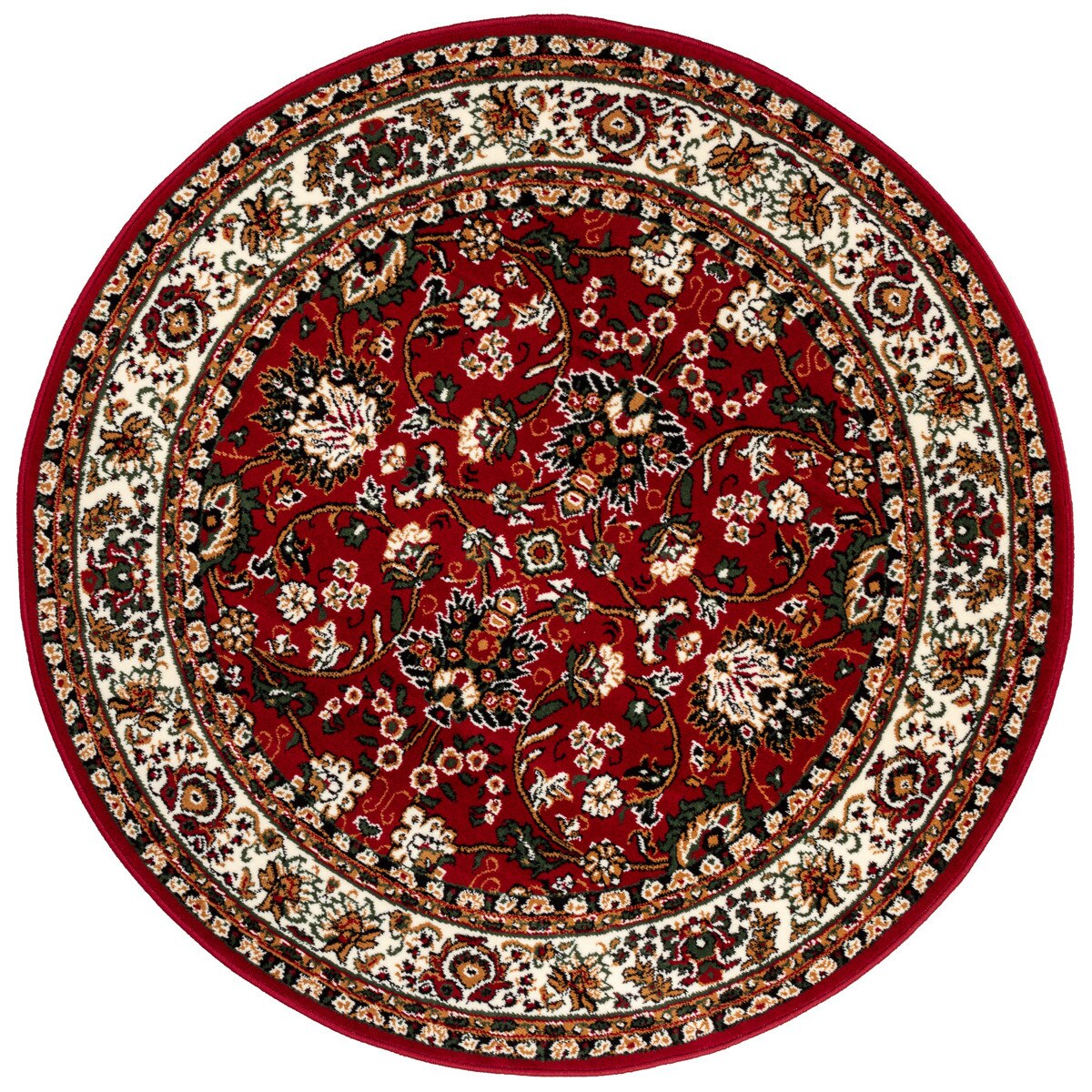 Covor Oriental & Clasic Tuskar, Verde/Alb/Rosu, 120x120 cm, C14-0201135